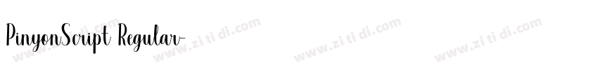 PinyonScript Regular字体转换